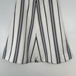 Cameo  Women's White Black Purple Vertical Stripe A-Line‎ Midi Skirt Size XS Photo 3