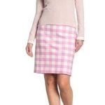 J.Crew Multicolor No. 2 Pencil In Giant Gingham Peony Pink Lavender Skirt sz 2 Photo 0