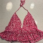 SheIn Pink & White Halter Top Photo 1