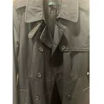 Ralph Lauren Womens  Trench Coat Collared Double Breasted Black Médium P Photo 2
