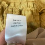 Carly Jean Los Angeles Mustard Yellow Sleeveless Ruffle Trim Tiered Shift Dress Photo 4