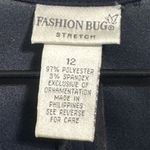 Fashion Bug Vintage Y2K Navy Blue Pant Suit Set Jacket & Trousers Stretch Sz 12 Photo 6