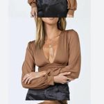 Princess Polly  JUDE LONG SLEEVE BODYSUIT BROWN Photo 1