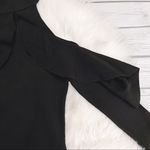 Olivaceous  black long sleeve ruffle cold shoulder dress Photo 1