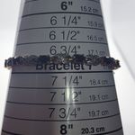 Gold & Silver Tone Sapphire Tennis Bracelet (6.75") Blue Photo 5