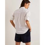 Boden USA Boden Relaxed Fit Shirt 14R White Long Sleeves Collared Hidden Buttons S… Photo 3