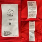 Farm Rio NWT  Ruffled 3-D Pineapple Mini Skirt Size Medium Warm Red Tropical NEW Photo 13