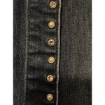 Chico's Denim snap up Jacket Faux Rhinestones and Pearls Size 0/ small 4 Photo 1