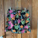 Vintage Copper Key Tropical Skort Colorful Hawaiian Skirt w Shorts Black Photo 4