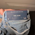 Hollister NWTS  Ultra High Dad Smiley Face Dad Jeans W26R Light Wash Photo 3