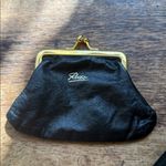 Rodo vintage Italian Black Leather Bag w/ matching coin purse convertible strap Photo 11