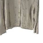 Kathie Lee Collection Kathie Lee Vintage 90s Women Size XL Oat Linen Blend Embroidered Button Blouse Photo 1
