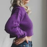 RE/DONE NWT  Boatneck Pullover‎ Sweater Size SMALL Purple REDONE 100% Wool Photo 2