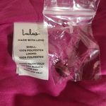 Lulus  Pink Print Pleated Satin Halter Maxi Dress NWT Size XS Wedding Guest Dress Photo 10