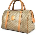 CELINE Macadam Monogram Beige Boston Handbag Photo 0