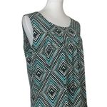 Jones Studio Top Scoop Neck Sleeveless Black Teal Multi Women’s Size Medium Photo 1