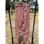 Athleta Skyline Pant II Stretch Paperbag Pants Women's Size 0 Cognac Brown Belt Photo 3