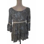 Vintage Baby Doll 90s Blouse Round Neck Y2K Empire Waist Size Floral Print Photo 4