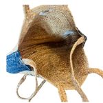 NEW Woven Moroccan HANDBAG 16” Round Crossbody Shoulder Purse Shanty Corporation Tan Photo 3