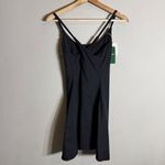 Halara Softlyzero Plush Backless Active Mini Dress Women Small Black Workout NWT Photo 12