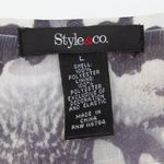 Style & Co Womens Butterfly Sequin Embroidered Babydoll Blouse Size L Boho Photo 3