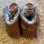 Bongo Bingo fur lined fringe tie boots size 7 Photo 4