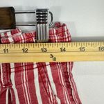 American Eagle American Eagle Shorts Womens 4 Red White Striped Linen Blend Coastal Y2K Indie Photo 2