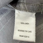 Garnet Hill  Striped Button Down Shirt Dress Linen Oversized Tunic Gray Size S Photo 7