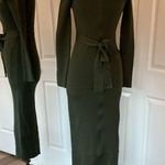 En Saison ribbed faux fur sweater dress Green Size L Photo 10