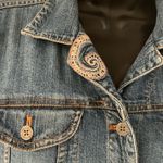 Chico's CHICO’S DENIM LACE APPLIQUÉ JACKET Sz: 1 Photo 5