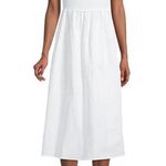 We Wore What  Puff Sleeve Cotton Poplin Maxi Dress Optic White Photo 2