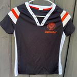 Jagermeister Athletic Jersey black orange white size small medium Photo 0