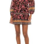 Alice + Olivia Womens Dress Sedona Mandarin Collar Floral Black Multi Size 8 Photo 0