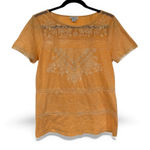Sundance  Eyelet Embroidered Orange Top- Size XSmall Photo 0