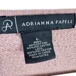 Adrianna Papell  Pink Mauve Lace Lined Long Sleeve Sweatshirt Blouse Size L Photo 4