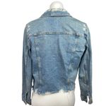 ZARA Authentic Denim By TRF Blue Long Sleeve Collared Denim Trucker Jacket Sz S Photo 1