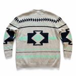 Roxy Women’s Aztec Knit Cardigan Sweater Large Acrylic Y2K Boho Vintage Surf Photo 1