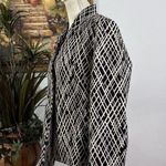 Covington  Blazer Jacket Women’s Large Black Beige Dark Academia Single Button Photo 2