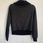 Abercrombie & Fitch Sherpa Collared Fleece Lined Full Zip Jacket in Dark Gray Photo 1