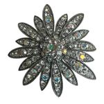 Joan Rivers Swarovski Crystal Flower Brooch Silver Photo 0