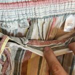 Cato Linen Lace Front Stripe Pant High Rise Waist Wide Leg Trouser Y2K Pockets Beach Photo 2