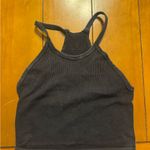Free People  Black Ribbed Tank Top Photo 0