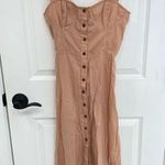 We Wore What Harper Dress Maple Sugar Button Front Midi Dress Women’s Size XS Photo 0
