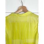 Calvin Klein Yellow White Geo Print VNeck Striped Sleeveless Blouse Petite Small Photo 10