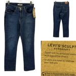Levi's  Sculpt Classic Straight Leg Denim Mid Rise Blue Jeans Cotton Blend Size 27 Photo 1