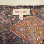 Boemo Wrap Top Shirt Blouse Festival Hippie Boho Bohemian Pink Medium Paisley Photo 9