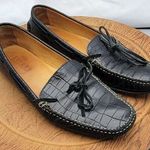 Lauren Ralph Lauren Croc Print Leather Loafers Women's Sz 7 Slip Photo 0