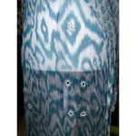 Letarte Chiffon Cover Up Dress Beaded Crochet Long Sleeves Sequin Teal White SM Photo 5