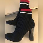Calvin Klein women black knit rib Antonette heel boots US 9.5 Photo 10
