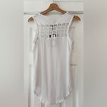 Chaser  White Sleeveless Tank Top‎ with Lattice Back Size Medium NWT Photo 1